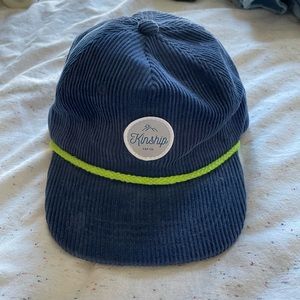 Kinship Cap Co navy corduroy snapback